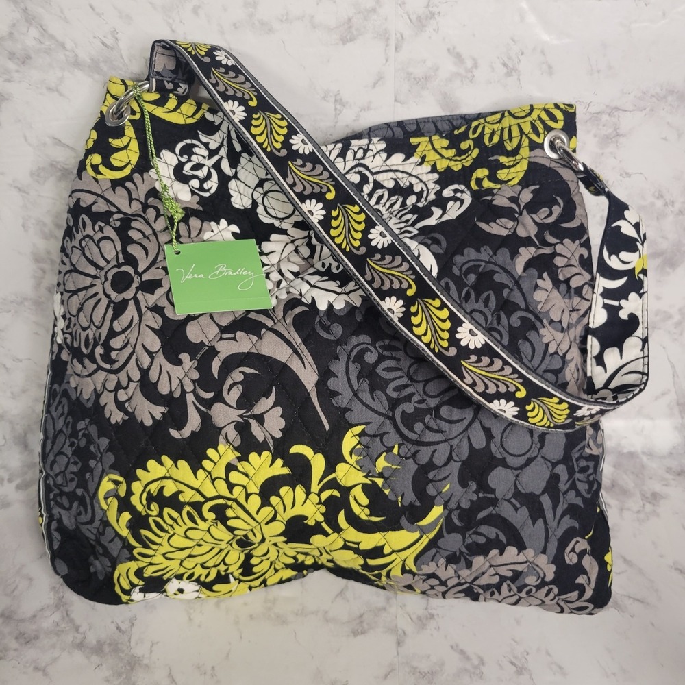 Vera Bradley Holiday Tote Baroque Floral Quilted Cotton Shoulder Bag